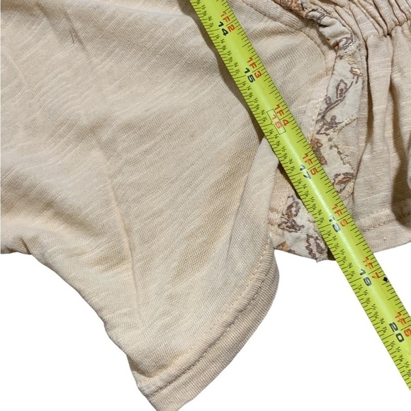 Free People Yellow Boho Peplum Slub Fabric Long Sleeve Blouse Small Size SP - Picture 9 of 9